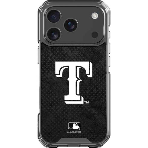 MLB Texas Rangers Jays Dark Wash iPhone 18 Pro Clear Case