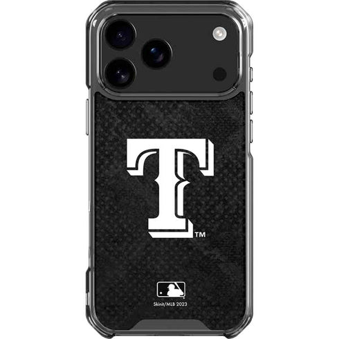 MLB Texas Rangers Jays Dark Wash iPhone 18 Pro Max Clear Case