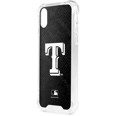 MLB Texas Rangers Jays Dark Wash iPhone XS Clear Case