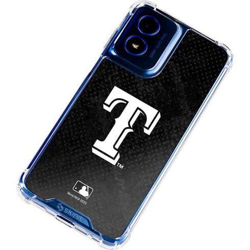 MLB Texas Rangers Jays Dark Wash Moto G Play 4G (2024) Clear Case
