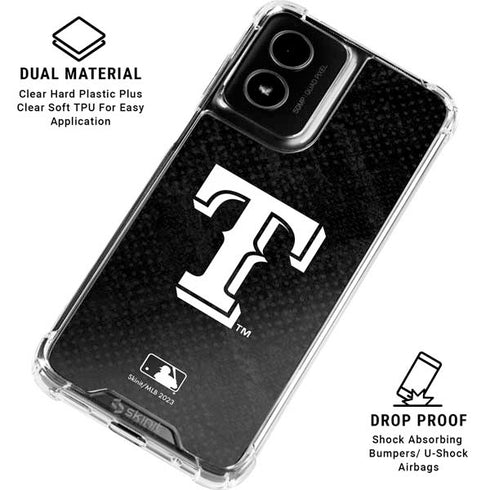 MLB Texas Rangers Jays Dark Wash Moto G Power 5G (2024) Clear Case