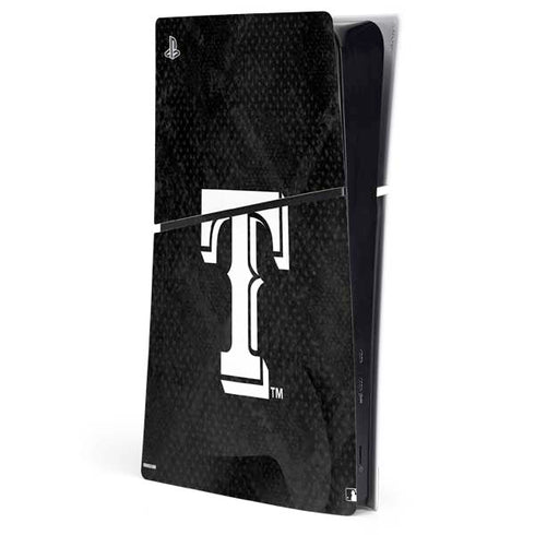 MLB Texas Rangers Jays Dark Wash PS5 Slim Digital Edition Console Skin