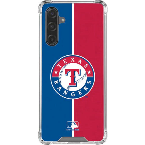 MLB Texas Rangers Split Galaxy A17 Clear Case