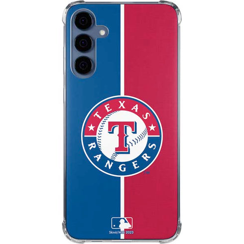 MLB Texas Rangers Split Galaxy A35 5G Clear Case