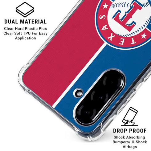 MLB Texas Rangers Split Galaxy A36 5G Clear Case