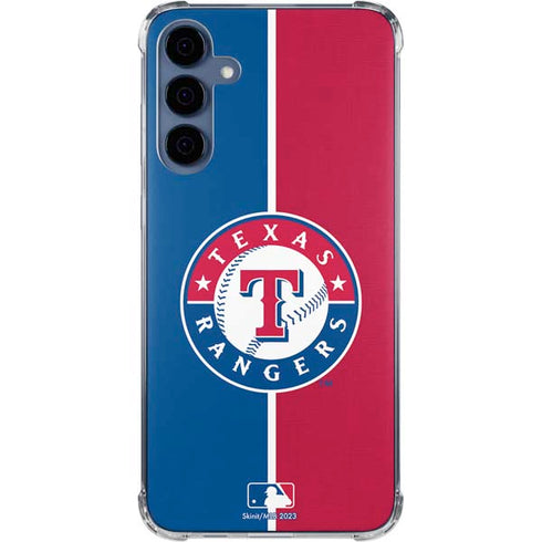 MLB Texas Rangers Split Galaxy A55 5G Clear Case