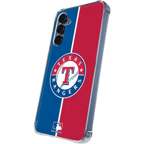 MLB Texas Rangers Split Galaxy A55 5G Clear Case