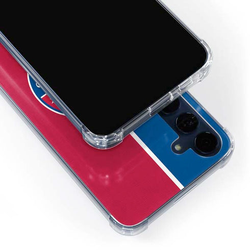 MLB Texas Rangers Split Galaxy A55 5G Clear Case