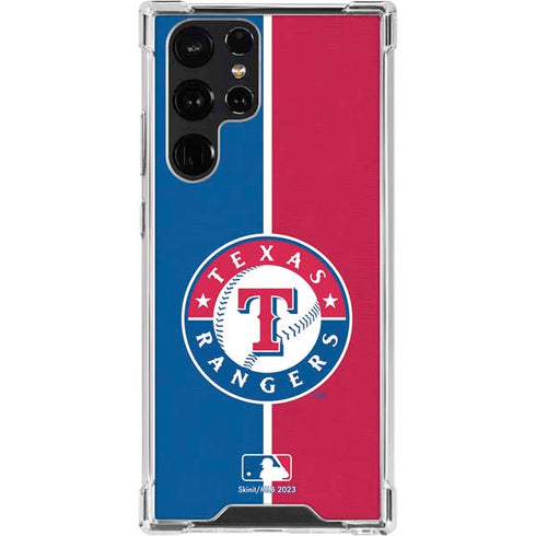 MLB Texas Rangers Split Galaxy S23 Ultra Clear Case