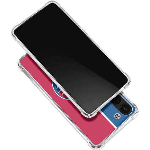 MLB Texas Rangers Split Galaxy S24 FE Clear Case