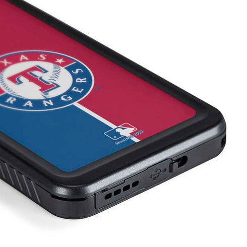MLB Texas Rangers Split Galaxy S24 Plus Waterproof Case