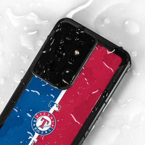 MLB Texas Rangers Split Galaxy S24 Ultra Waterproof Case