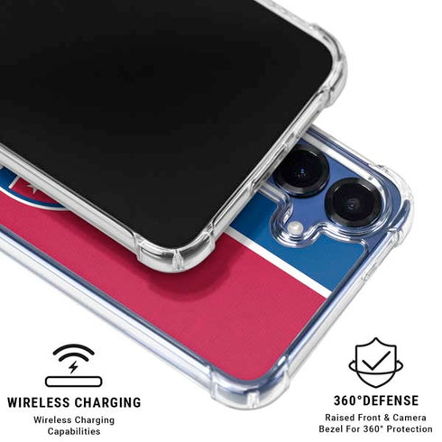 MLB Texas Rangers Split Galaxy S25 FE Clear Case