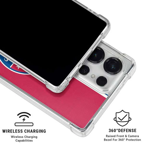 MLB Texas Rangers Split Galaxy S25 Ultra Clear Case