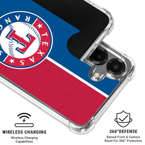 MLB Texas Rangers Split Galaxy S26 Clear Case
