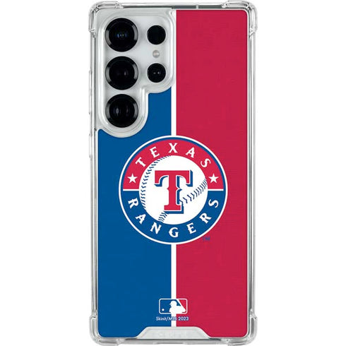 MLB Texas Rangers Split Galaxy S26 Ultra Clear Case