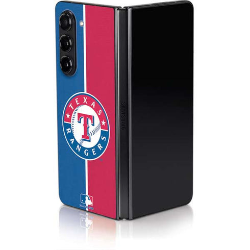 MLB Texas Rangers Split Galaxy Z Fold5 5G Skin