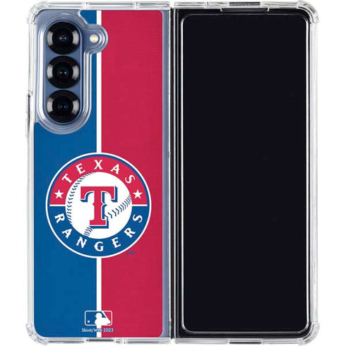 MLB Texas Rangers Split Galaxy Z Fold6 Clear Case
