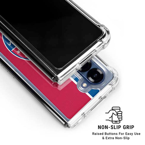 MLB Texas Rangers Split Galaxy Z Fold7 Clear Case