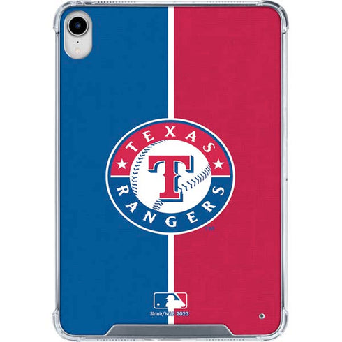 MLB Texas Rangers Split iPad 11th Gen (2025) Clear Case