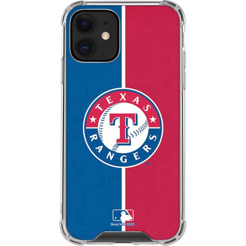 MLB Texas Rangers Split iPhone 12 Mini Clear Case