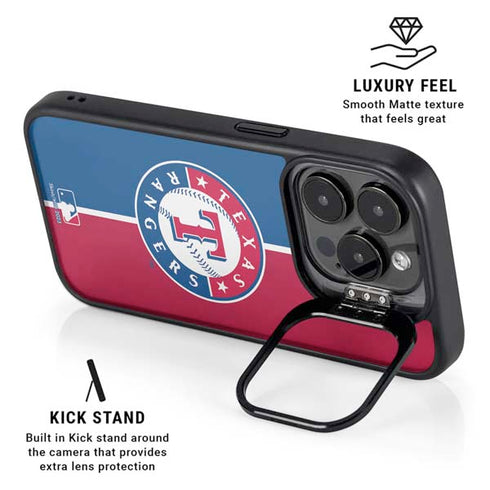 MLB Texas Rangers Split iPhone 14 Pro Max Kickstand Case