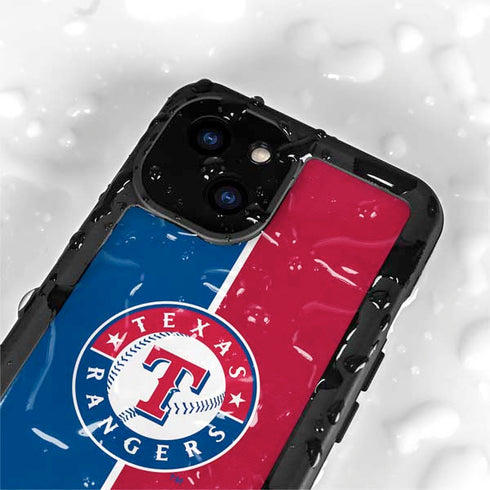 MLB Texas Rangers Split iPhone 15 Plus Waterproof Case