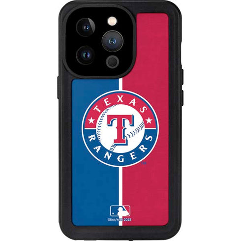 MLB Texas Rangers Split iPhone 15 Pro Waterproof Case