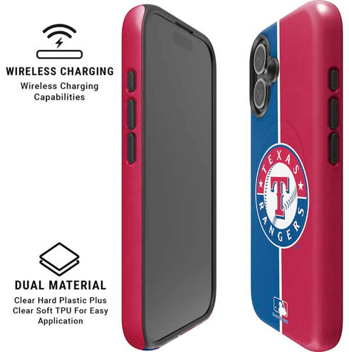 MLB Texas Rangers Split iPhone 16 Magsafe Impact Case