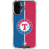MLB Texas Rangers Split iPhone 16 Plus Clear Case