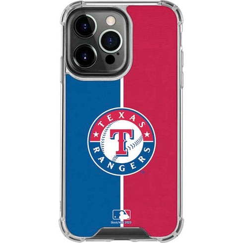 MLB Texas Rangers Split iPhone 16 Pro Clear Case