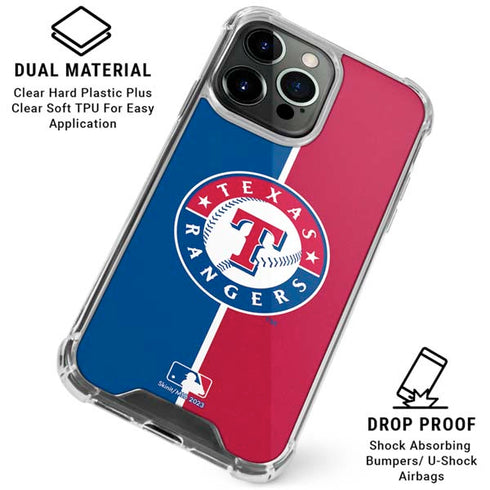 MLB Texas Rangers Split iPhone 16 Pro Max Clear Case