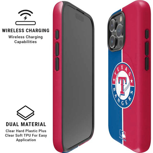 MLB Texas Rangers Split iPhone 16 Pro Max Magsafe Impact Case