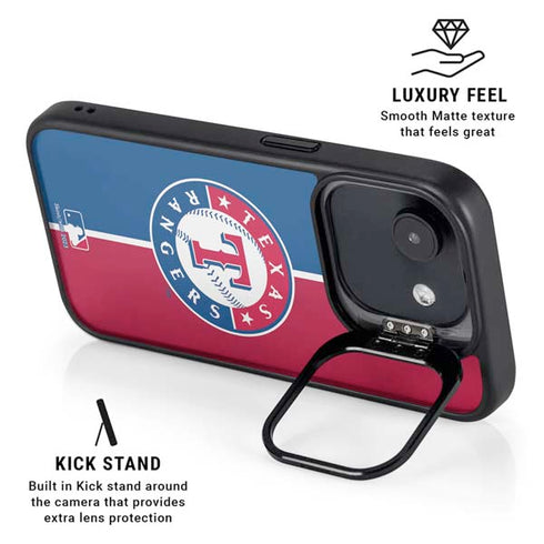 MLB Texas Rangers Split iPhone 16e Kickstand Case