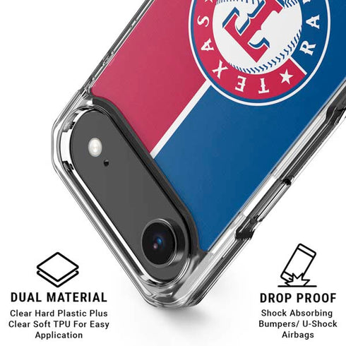 MLB Texas Rangers Split iPhone 17 Air Clear Case