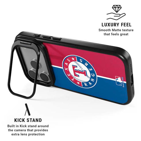 MLB Texas Rangers Split iPhone 17 Pro Kickstand Case