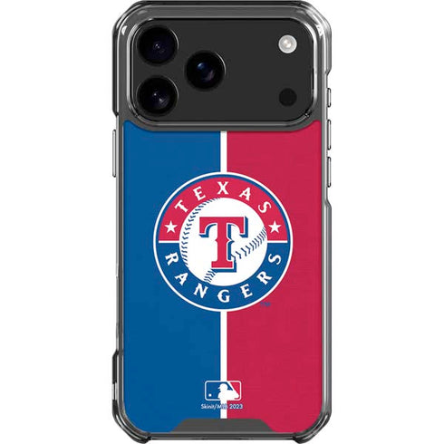 MLB Texas Rangers Split iPhone 17 Pro Max Clear Case