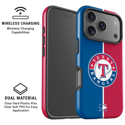 MLB Texas Rangers Split iPhone 17 Pro Max Magsafe Impact Case