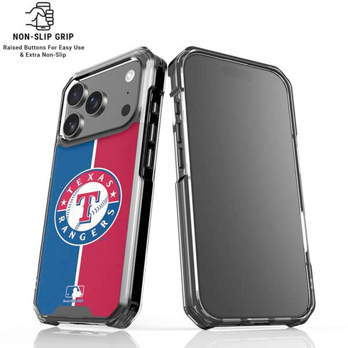 MLB Texas Rangers Split iPhone 18 Pro Clear Case