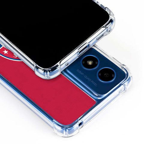 MLB Texas Rangers Split Moto G 5G (2024) Clear Case