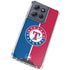 MLB Texas Rangers Split Moto G Play 5G (2025) Clear Case