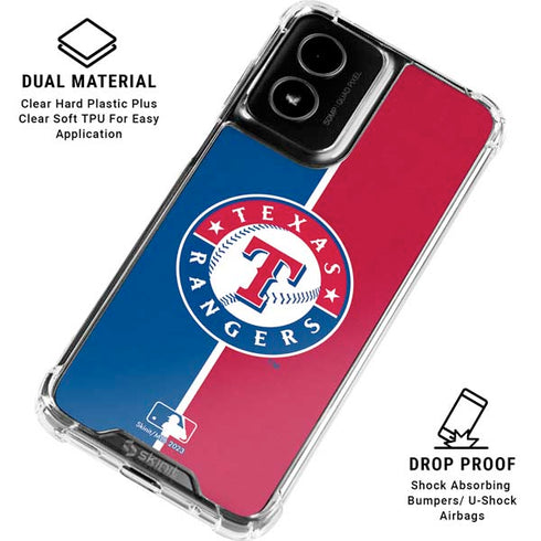 MLB Texas Rangers Split Moto G Power 5G (2024) Clear Case