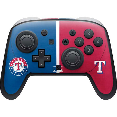 MLB Texas Rangers Split Nintendo Switch 2 (2025) Pro Controller Skin