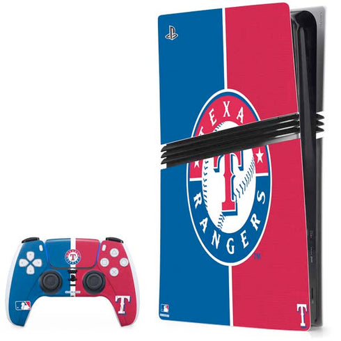 MLB Texas Rangers Split PS5 Pro Bundle Skin