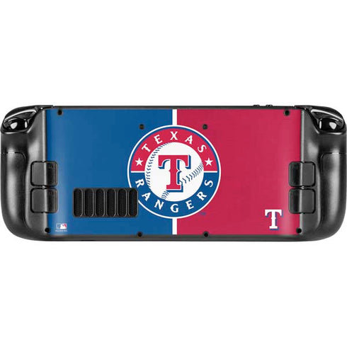 MLB Texas Rangers Split Steam Deck Handheld Gaming Computer OLED Skin