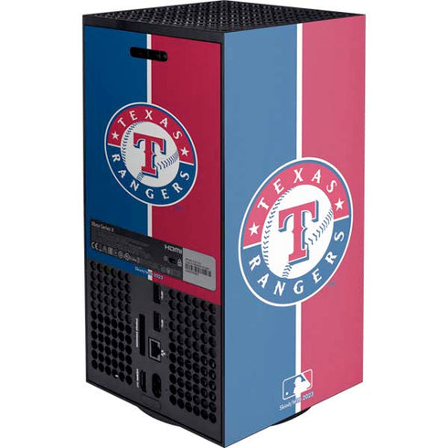 MLB Texas Rangers Split XBox Series X Digital Edition Console Skin