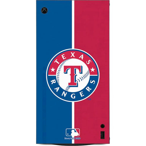 MLB Texas Rangers Split XBox Series X Digital Edition Console Skin