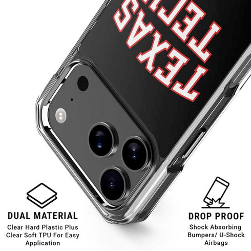 Texas Tech University Bold iPhone 18 Pro Clear Case