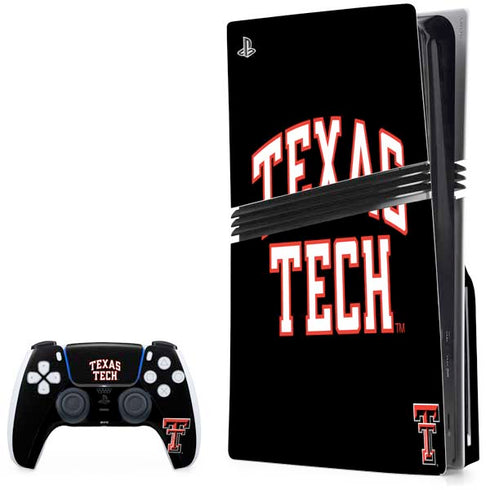 Texas Tech University Bold PS5 Pro Disk Bundle Skin