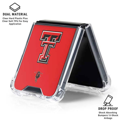 Texas Tech University Red Raiders Galaxy Z Flip7 Clear Case